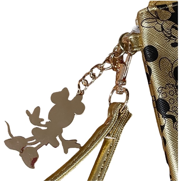 DISNEY Minnie Mouse Gold Wristlet frolicking flirty fun Minnie’s dancing whimsy - Picture 4 of 14